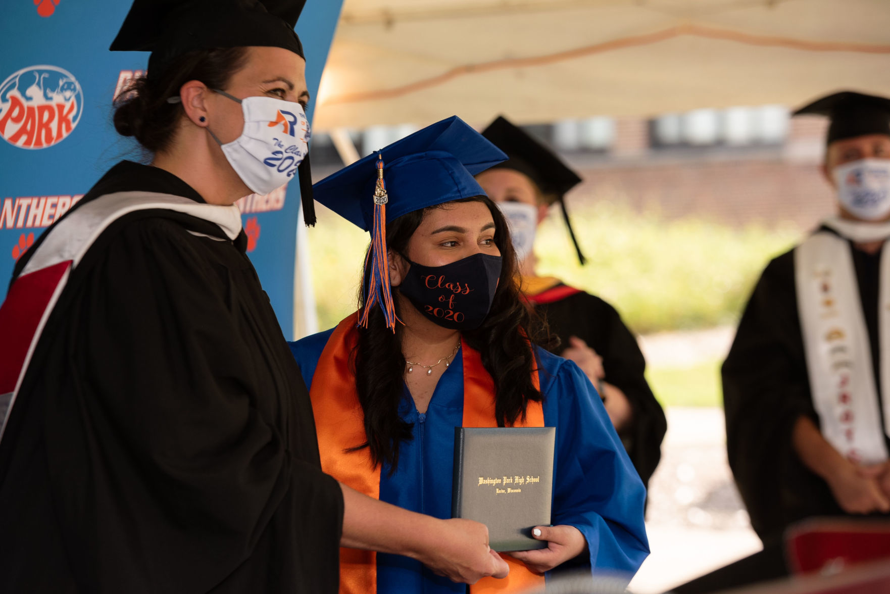 Masks and a diploma
